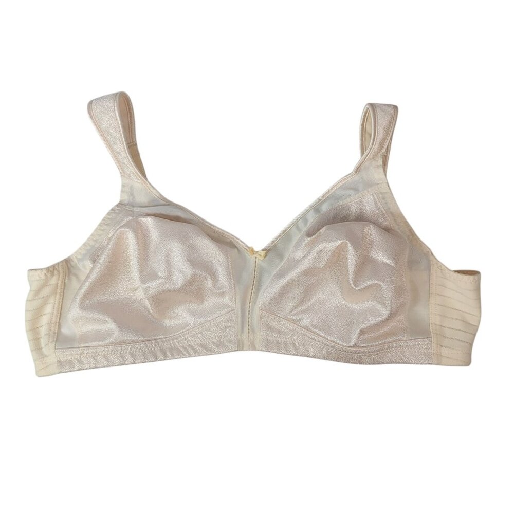 Playtex 18 Hour Wirefree Bra Beige 44B Soft Cup Comfort Strap Wide Adj #4013